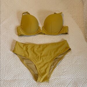 Cupshe Mustard Bikini Set